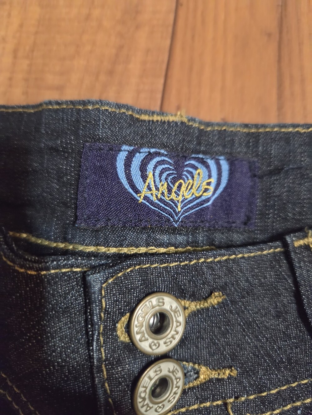 Angels Stylish Dark Blue Women’s Cropped Jeans. Sz 14 NWOT - Picture 2 of 8
